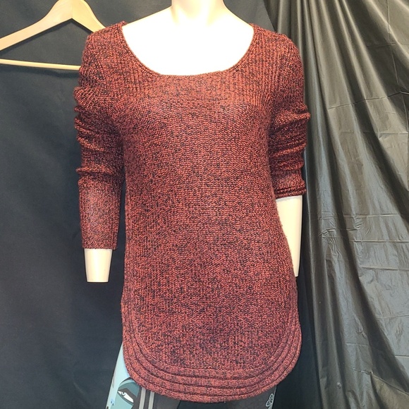 Tribal Sweaters - Tribal Maroon Scoop Neck Sweater SIZE MEDIUM